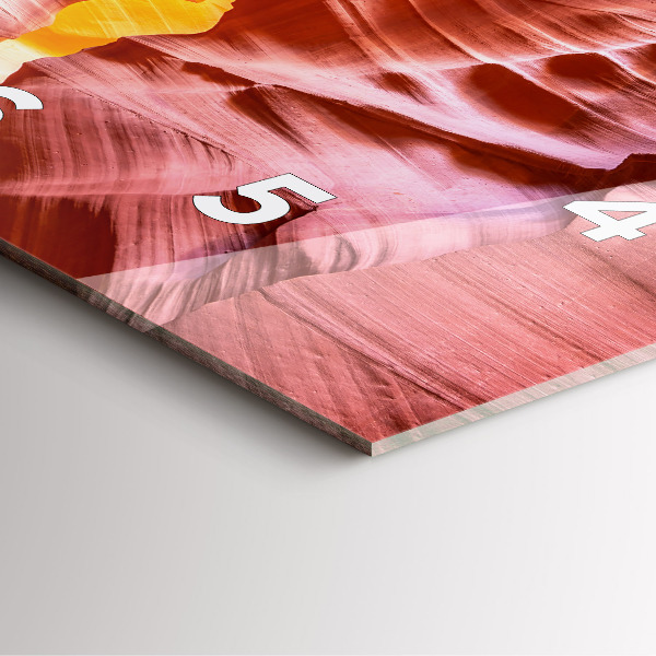 Ceas pătrat de perete din sticlă Canion de nisip