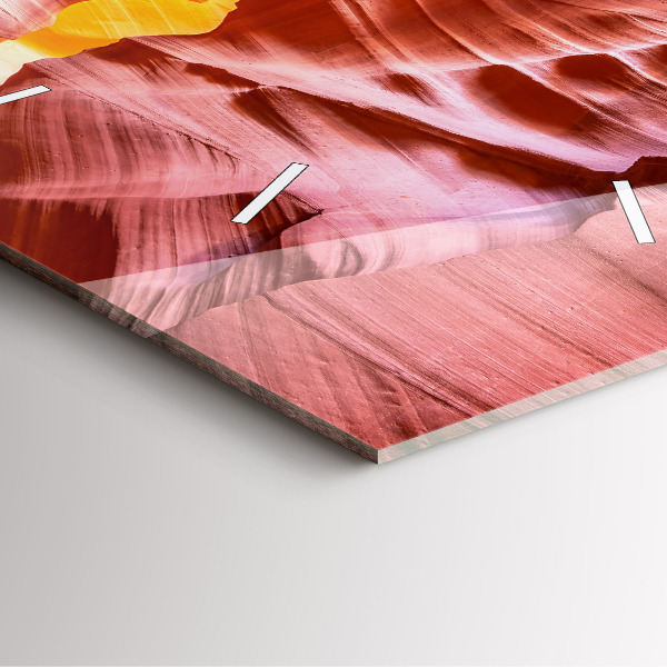 Ceas pătrat de perete din sticlă Canion de nisip