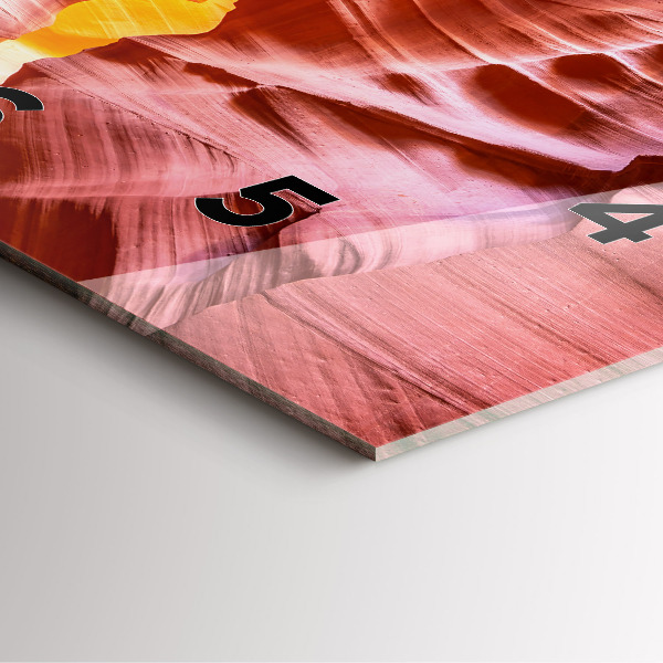 Ceas pătrat de perete din sticlă Canion de nisip