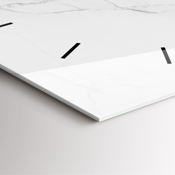 Ceas pătrat de perete din sticlă Marmură decorativă