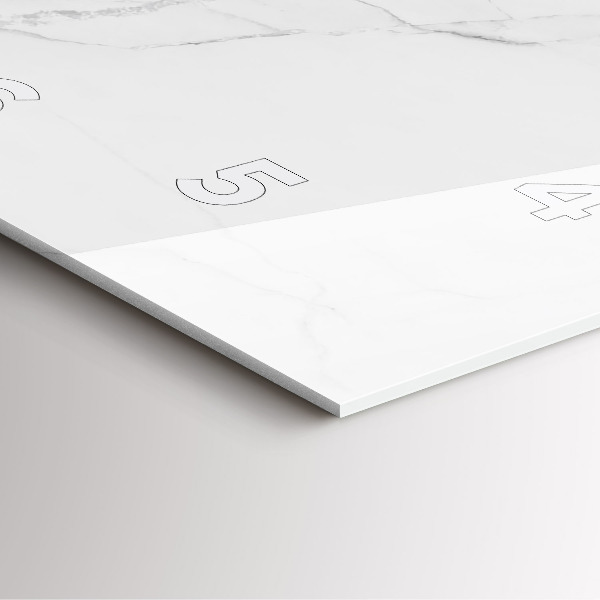 Ceas pătrat de perete din sticlă Marmură decorativă