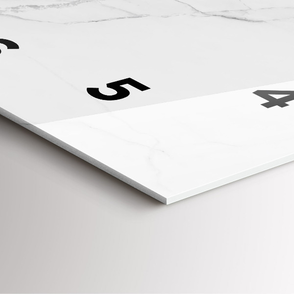 Ceas pătrat de perete din sticlă Marmură decorativă