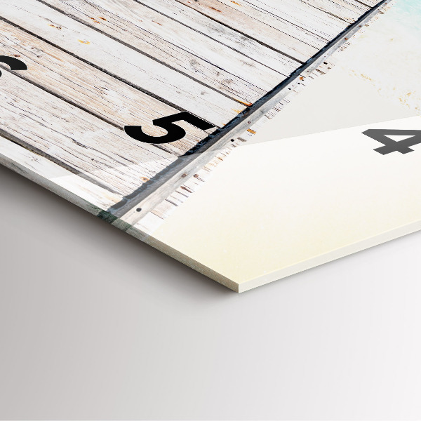 Ceas pătrat de perete din sticlă Insulă tropicală