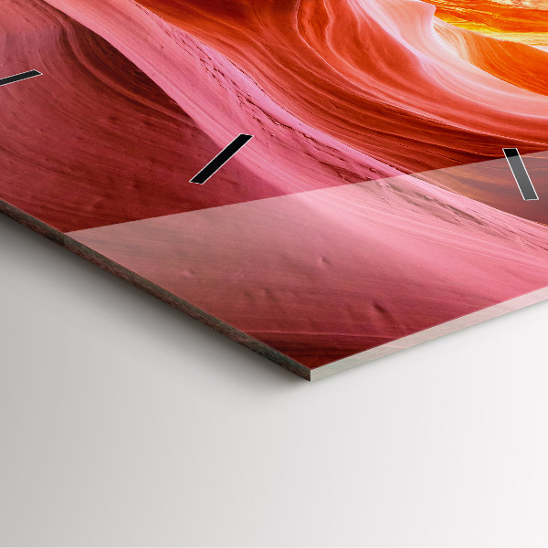 Ceas pătrat de perete din sticlă Canion