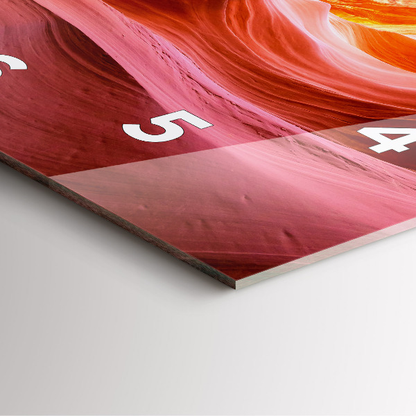 Ceas pătrat de perete din sticlă Canion