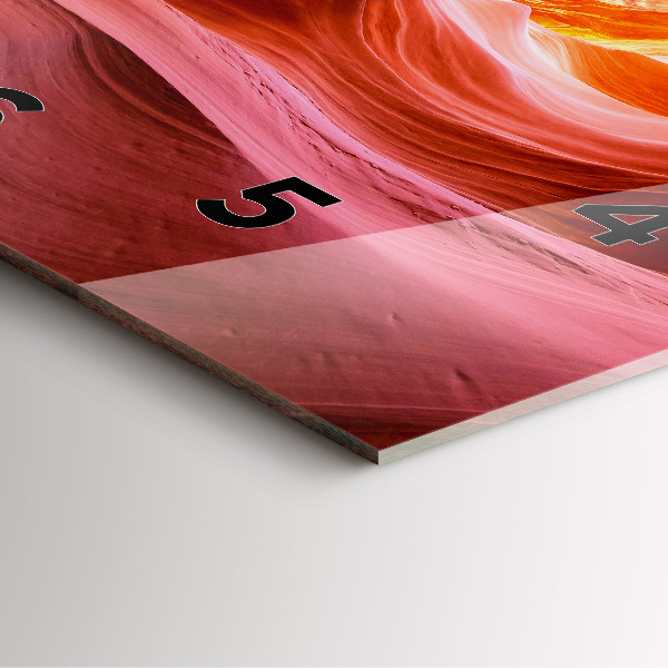 Ceas pătrat de perete din sticlă Canion