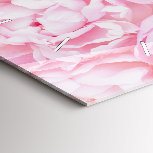 Ceas pătrat de perete din sticlă Flori înflorite