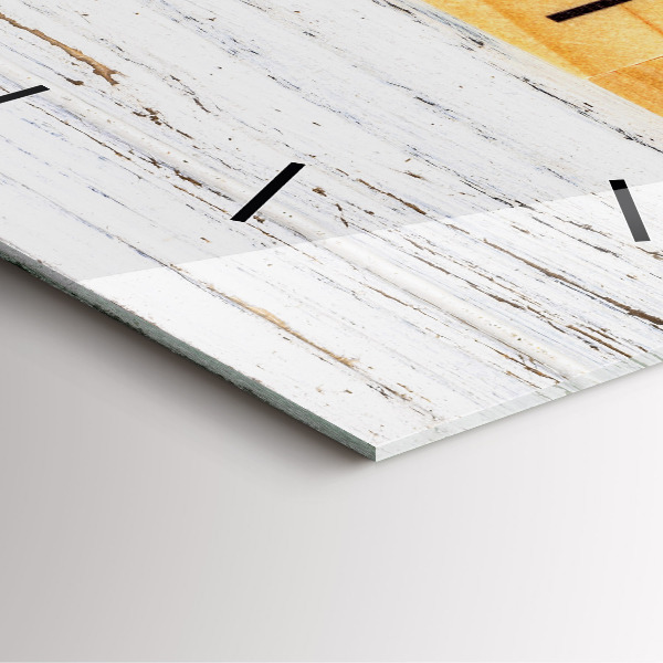 Ceas pătrat de perete din sticlă Familial