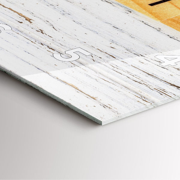 Ceas pătrat de perete din sticlă Familial