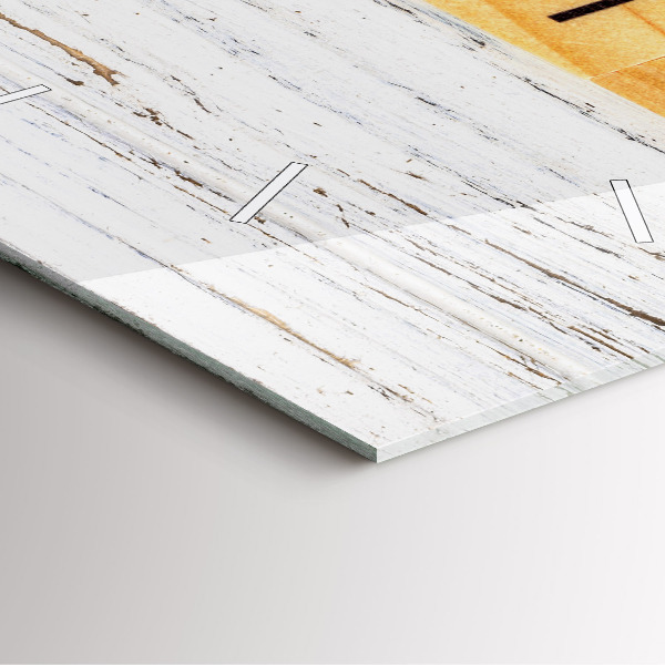 Ceas pătrat de perete din sticlă Familial