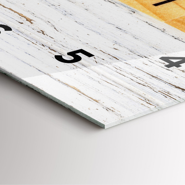 Ceas pătrat de perete din sticlă Familial