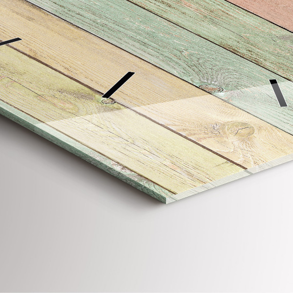 Ceas pătrat de perete din sticlă Plăci colorate