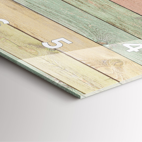 Ceas pătrat de perete din sticlă Plăci colorate