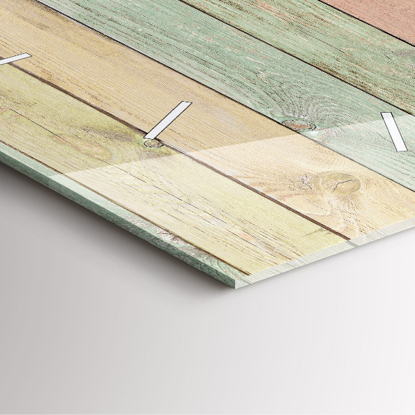 Ceas pătrat de perete din sticlă Plăci colorate