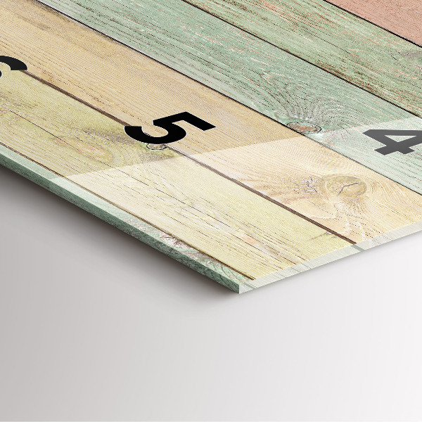 Ceas pătrat de perete din sticlă Plăci colorate