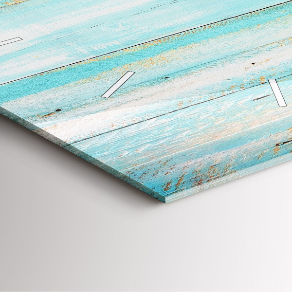 Ceas pătrat de perete din sticlă Placi albastre