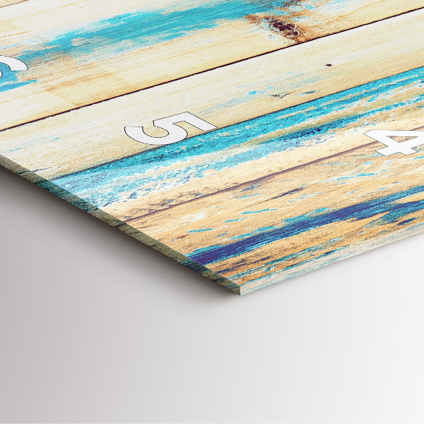 Ceas pătrat de perete din sticlă Lemn zgâriat