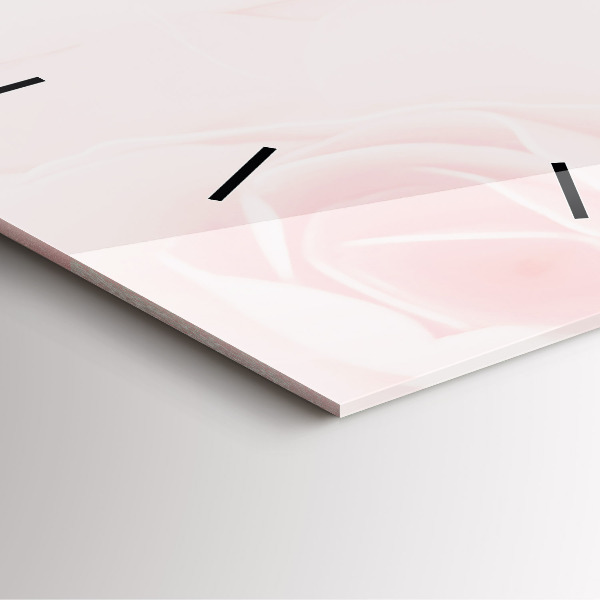 Ceas pătrat de perete din sticlă Trandafiri înfloriți