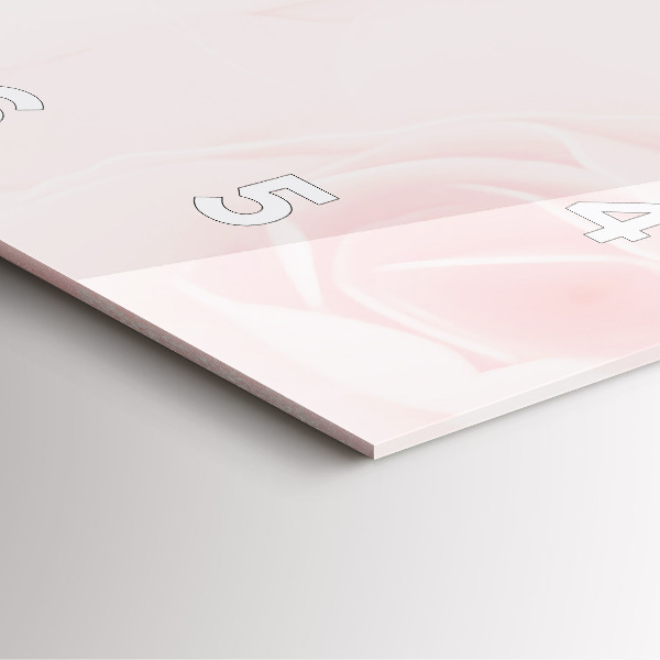 Ceas pătrat de perete din sticlă Trandafiri înfloriți