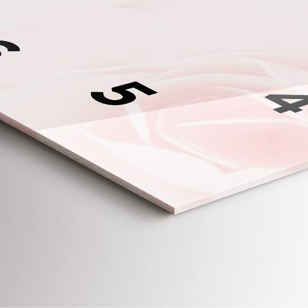 Ceas pătrat de perete din sticlă Trandafiri înfloriți