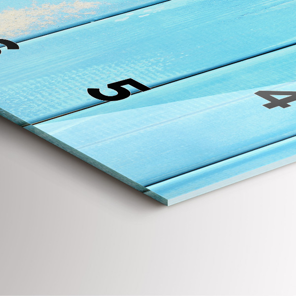 Ceas pătrat de perete din sticlă Accesorii și plăci de plajă