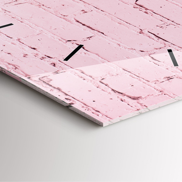 Ceas pătrat de perete din sticlă Zid de cărămizi