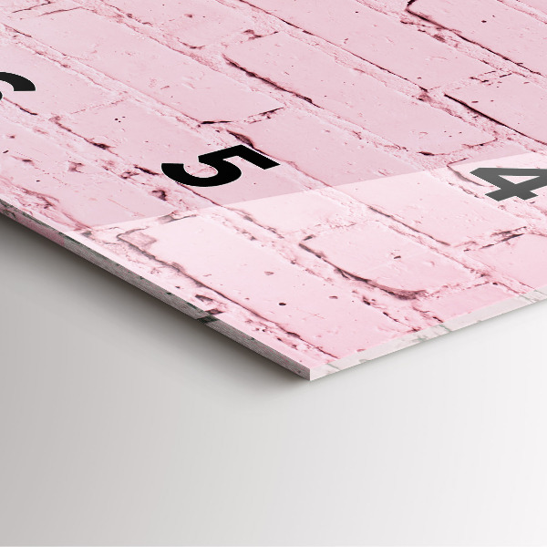 Ceas pătrat de perete din sticlă Zid de cărămizi