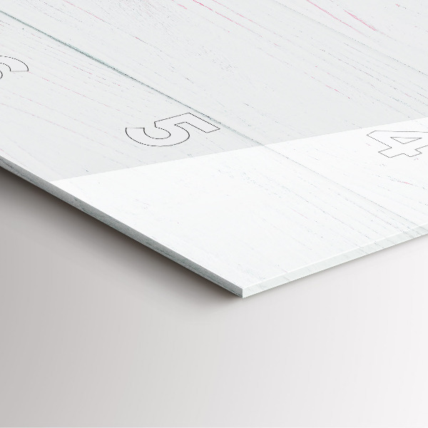 Ceas pătrat de perete din sticlă Flori de primavara