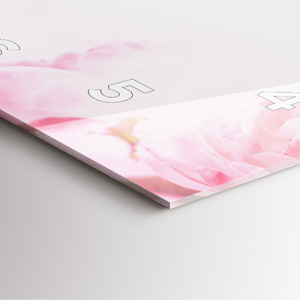 Ceas pătrat de perete din sticlă Flori înflorite