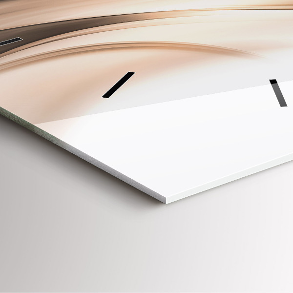 Ceas pătrat de perete din sticlă Abstracția liniilor