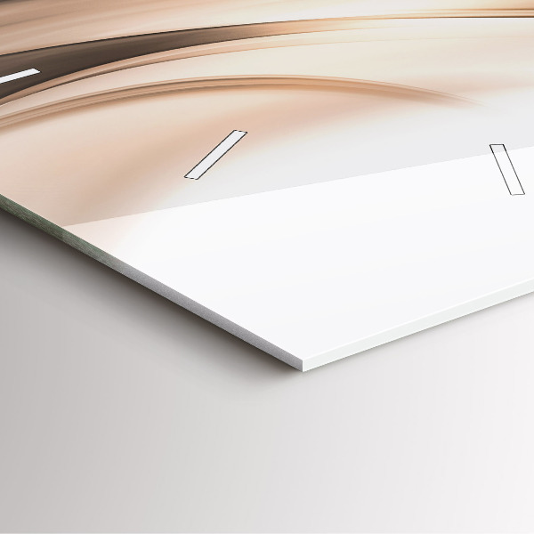 Ceas pătrat de perete din sticlă Abstracția liniilor