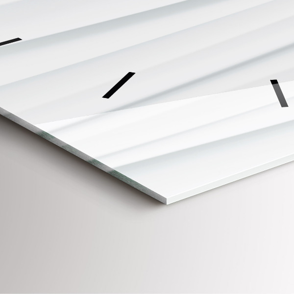 Ceas pătrat de perete din sticlă Textura valuri