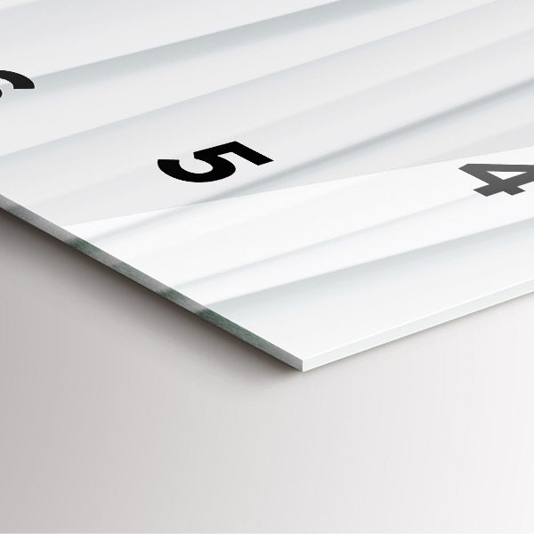 Ceas pătrat de perete din sticlă Textura valuri