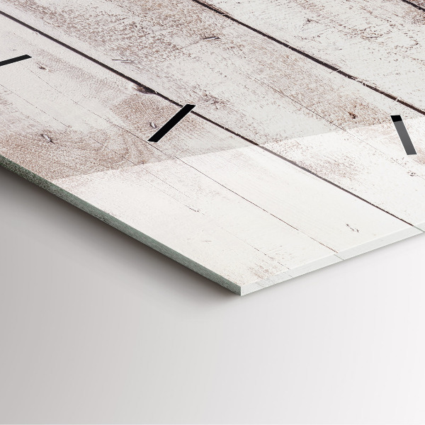 Ceas pătrat de perete din sticlă Scânduri din lemn strălucitor