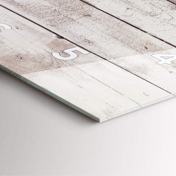 Ceas pătrat de perete din sticlă Scânduri din lemn strălucitor