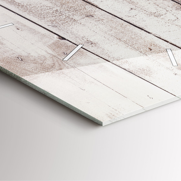 Ceas pătrat de perete din sticlă Scânduri din lemn strălucitor