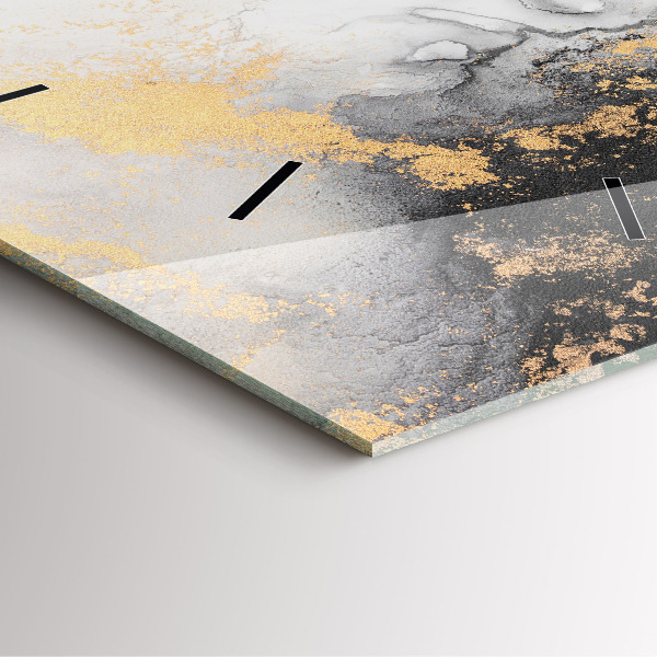 Ceas pătrat de perete din sticlă Marmură artistică