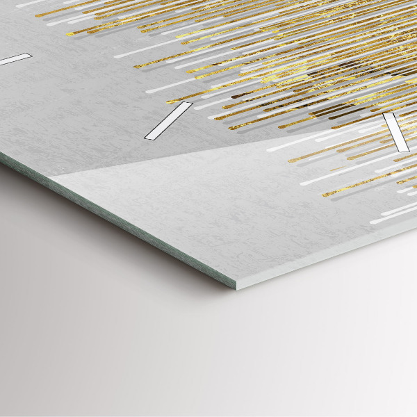 Ceas pătrat de perete din sticlă Model decorativ și auriu