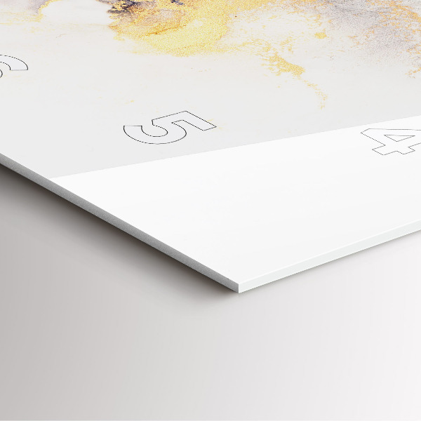 Ceas pătrat de perete din sticlă Model de marmură