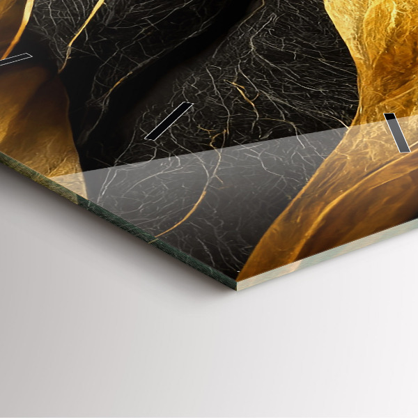 Ceas pătrat de perete din sticlă Abstracție elegantă