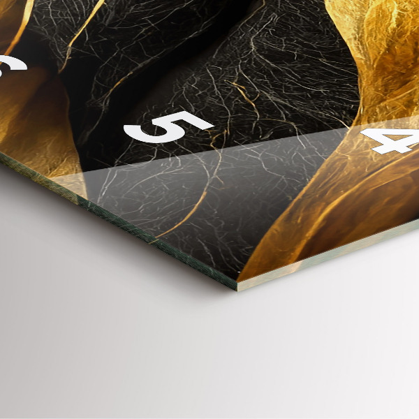 Ceas pătrat de perete din sticlă Abstracție elegantă