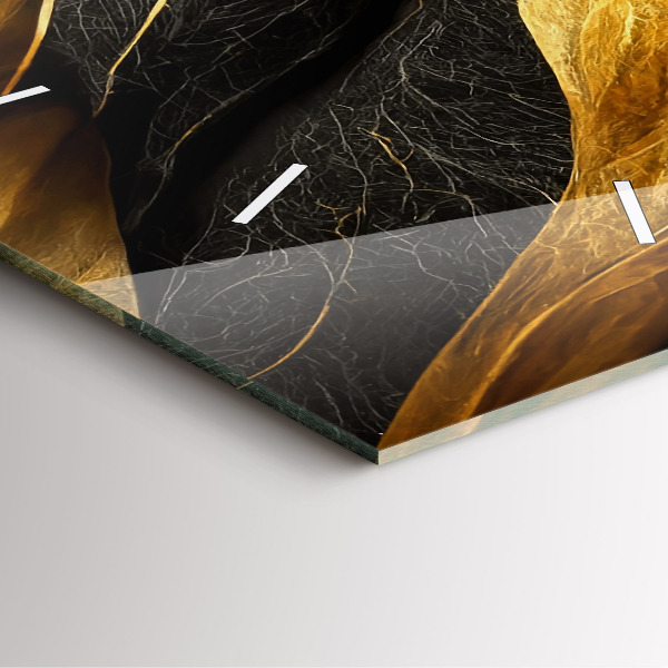 Ceas pătrat de perete din sticlă Abstracție elegantă