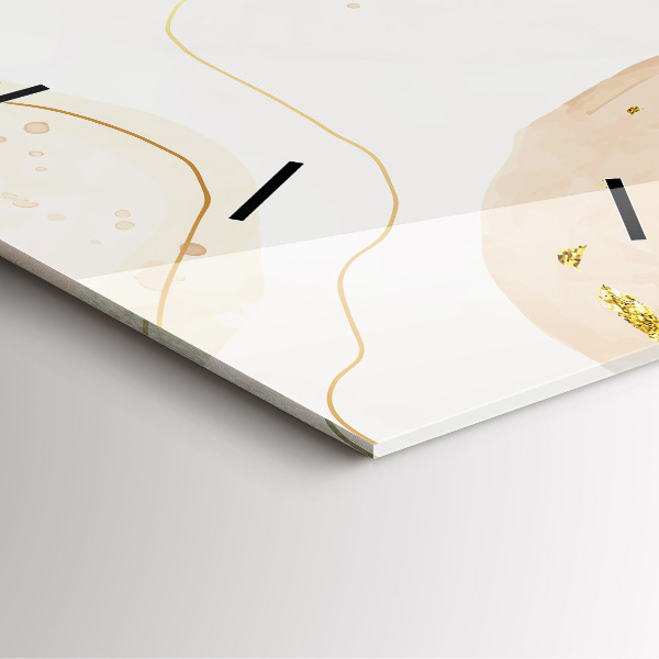 Ceas pătrat de perete din sticlă Pete de acuarelă