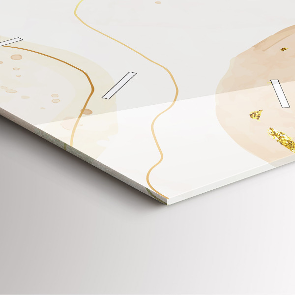 Ceas pătrat de perete din sticlă Pete de acuarelă