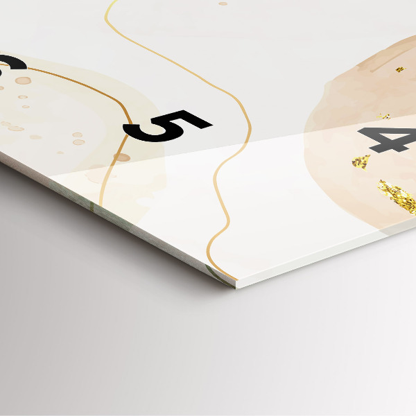 Ceas pătrat de perete din sticlă Pete de acuarelă