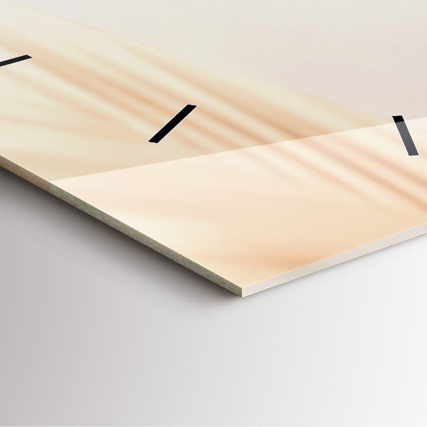 Ceas pătrat de perete din sticlă Abstracție cremoasă