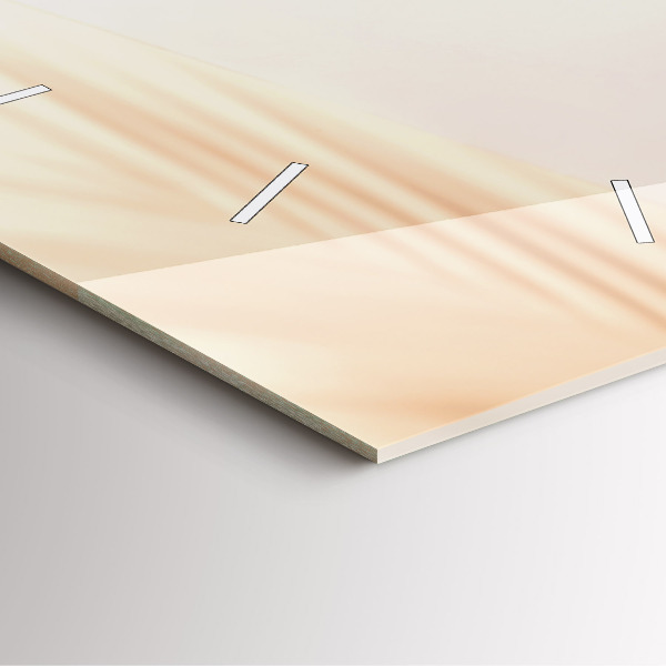 Ceas pătrat de perete din sticlă Abstracție cremoasă