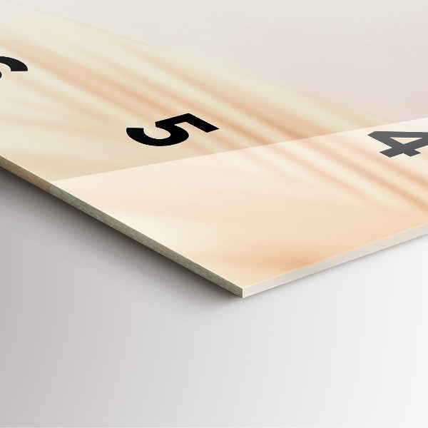 Ceas pătrat de perete din sticlă Abstracție cremoasă