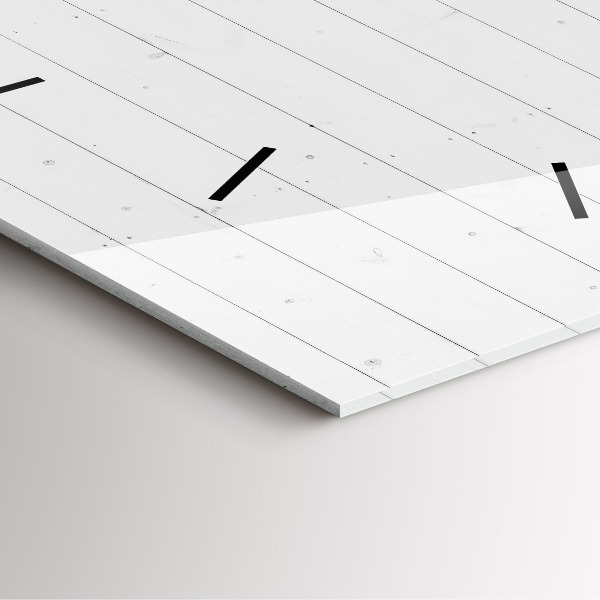 Ceas pătrat de perete din sticlă Model de panouri din lemn