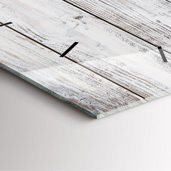 Ceas pătrat de perete din sticlă Scânduri vopsite